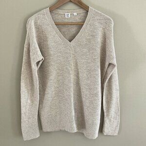 GAP Gap for Good Long Sleeve Sweater Tunic 100% cotton oatmeal Womens Size M